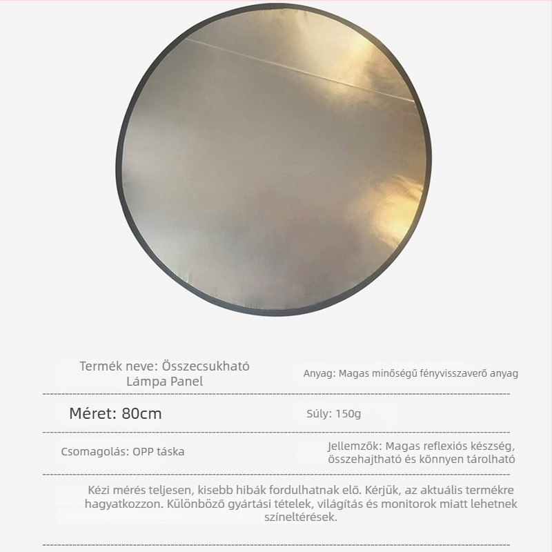 Ochre Öt az egyben reflexor termékfotózáshoz, hordozható ovális reflexor magas minőségű fényvisszaverő anyaggal, alkalmas termékfotózáshoz, súly 1 kg