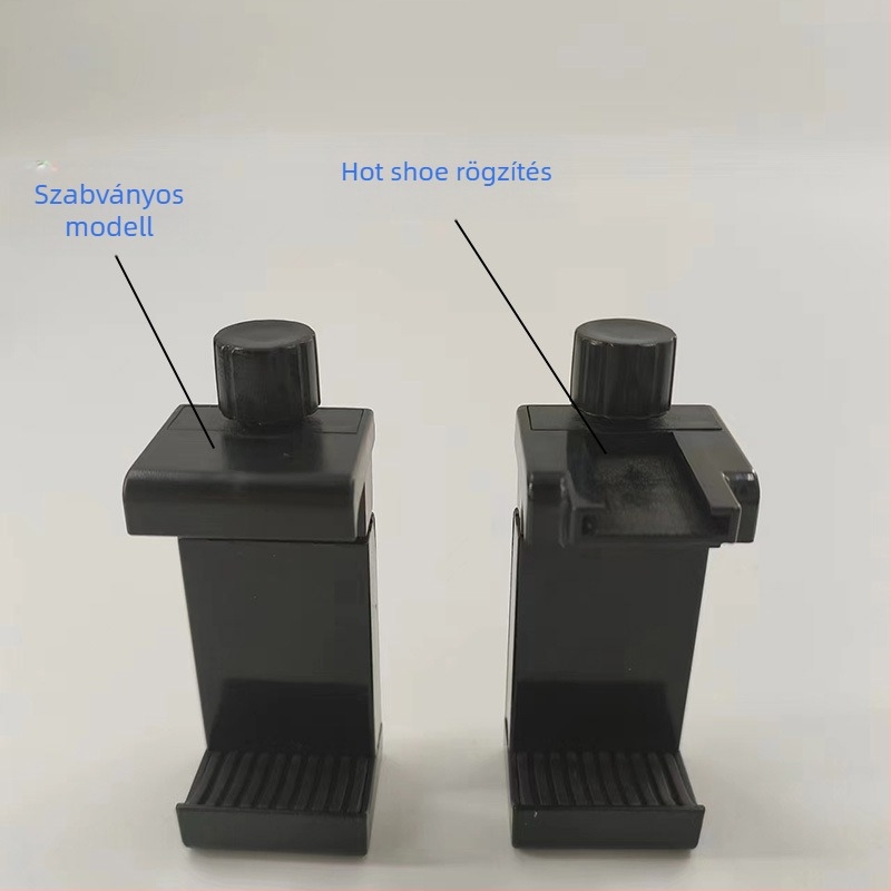 Asztali telefon-tartó 360°-os forgással és hot shoe klippel – univerzális, műanyag, teherbírás 2–5 kg
