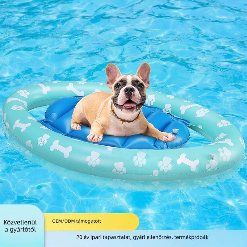 PVC felfújható kutya medencés úszó matrac, összecsukható