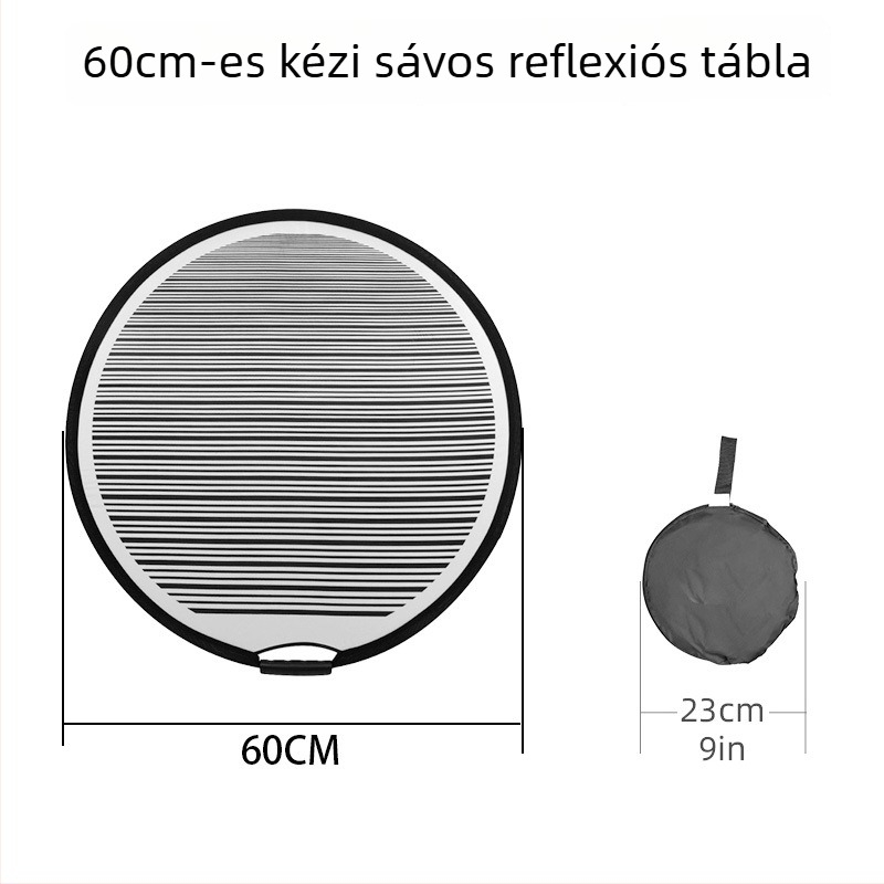 Sávos visszaverő hátfal panel, összecsukható, termékfotózáshoz, súly 0,25 kg, Minrui