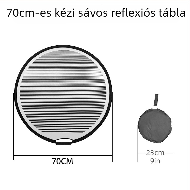 Sávos visszaverő hátfal panel, összecsukható, termékfotózáshoz, súly 0,25 kg, Minrui