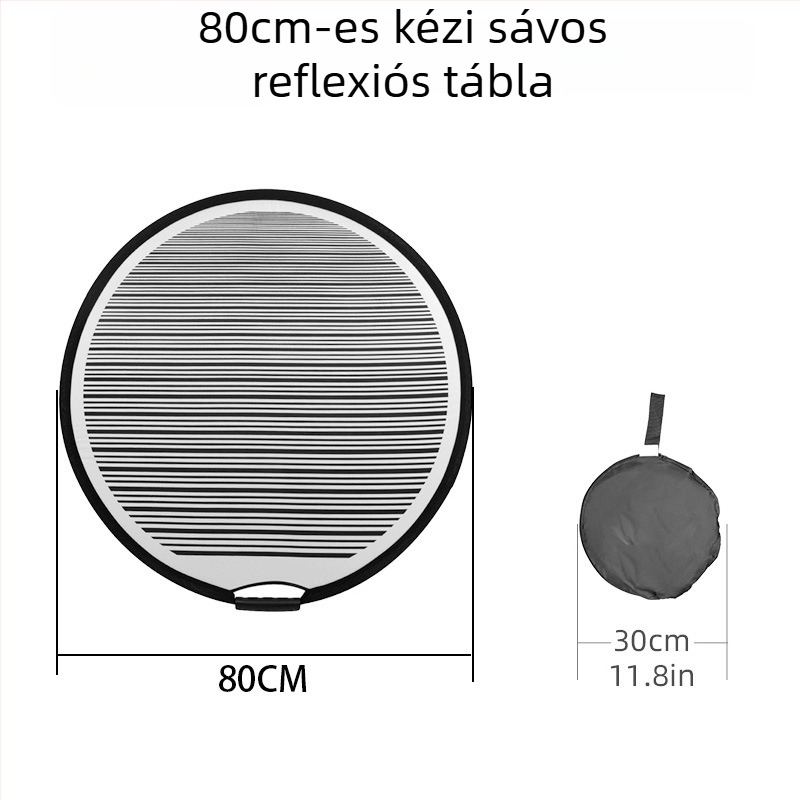 Sávos visszaverő hátfal panel, összecsukható, termékfotózáshoz, súly 0,25 kg, Minrui
