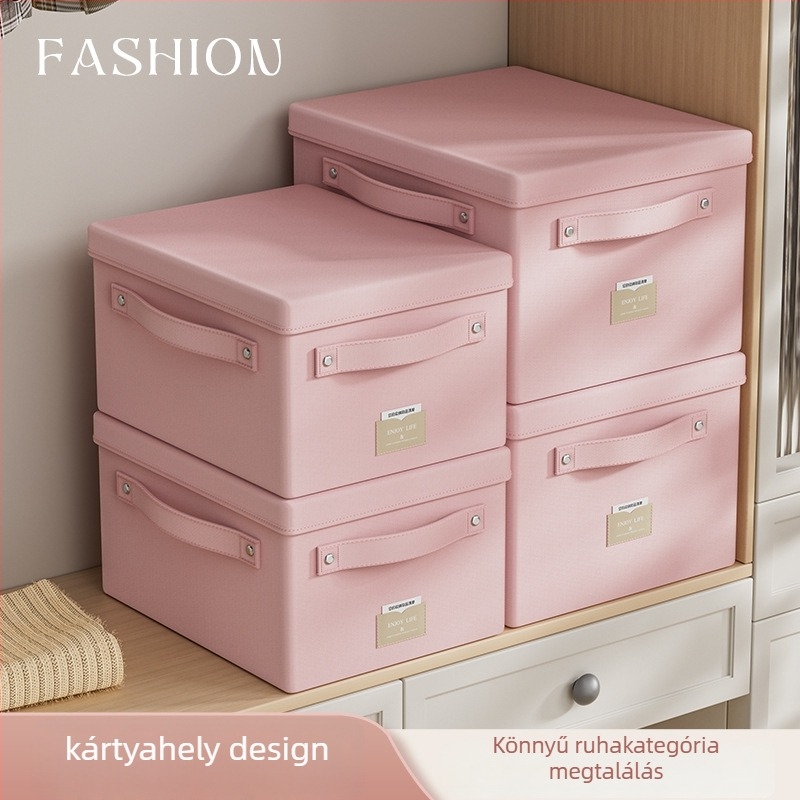 Ruhatároló textil tároló doboz, összecsukható, 60 L kapacitás, szatén anyag, új kínai-stílusú dizájn, nappali és hálószoba számára