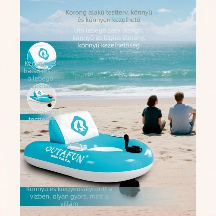 Elektromos, egy személyes, felfújható vízfelület forgó meghajtóval — környezetbarát PVC, teherbírás 180–200 kg, outafun