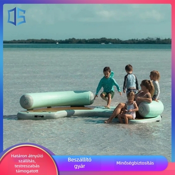 Felfújható vízre szánt platforma vízen jóga matrával és pihenőzónával (csiszolt anyag, stresszoldás, testre szabott, modell 665, alkalmas helyszíni szórakoztatásra és vízisportokra)
