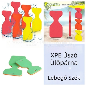 XPE lebegő nyereg matrac vízi szórakozásra – felfújás nélkül, nagy felhajtóerő, sűrűség 30 kg/m³, nyomtatott