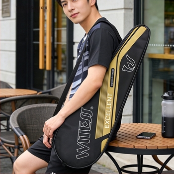 Bádminton ütő táska állítható vállpánttal, vászonból – Modell YB112 – WITESS/Shuttlecock – Uniszex, Crossbody, felnőtteknek