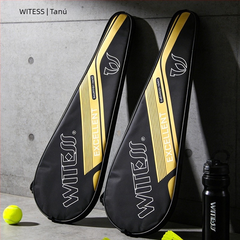 Bádminton ütő táska állítható vállpánttal, vászonból – Modell YB112 – WITESS/Shuttlecock – Uniszex, Crossbody, felnőtteknek