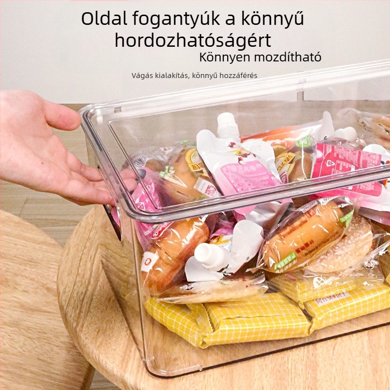 Asztali PET tároló doboz fedéllel – Átlátszó, 10 L, Rakható