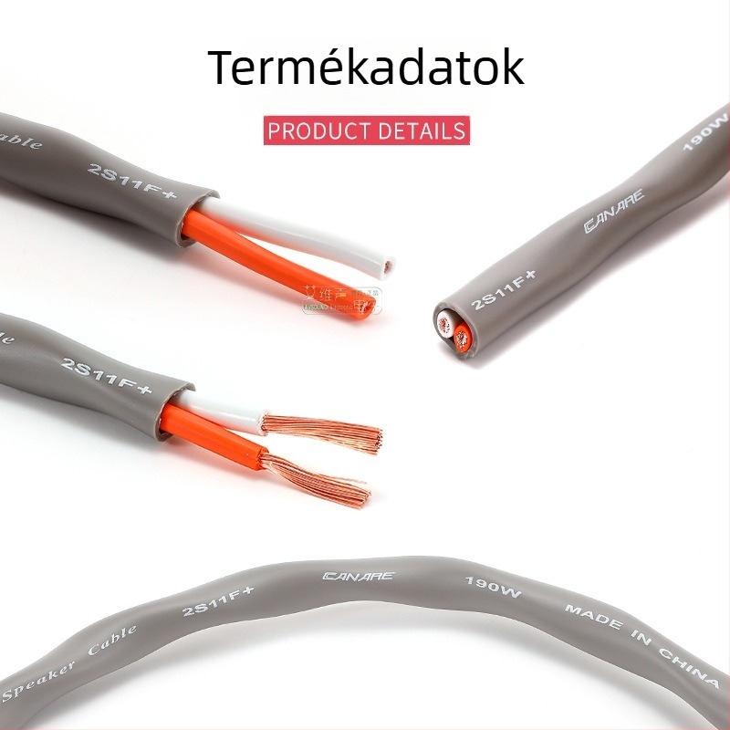 Kanami HiFi Surround hangfal-kábel, négyvezetékes audió-kábel PVC bevonattal, ROHS tanúsítványú, audio- és videóhoz