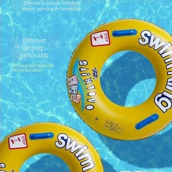 Gyerekeknek szóló úszó gyűrű, mintás, környezetbarát PVC, úszáshoz és sétáláshoz a vízben