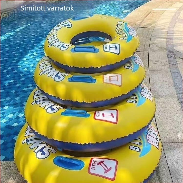 Gyerekeknek szóló úszó gyűrű, mintás, környezetbarát PVC, úszáshoz és sétáláshoz a vízben