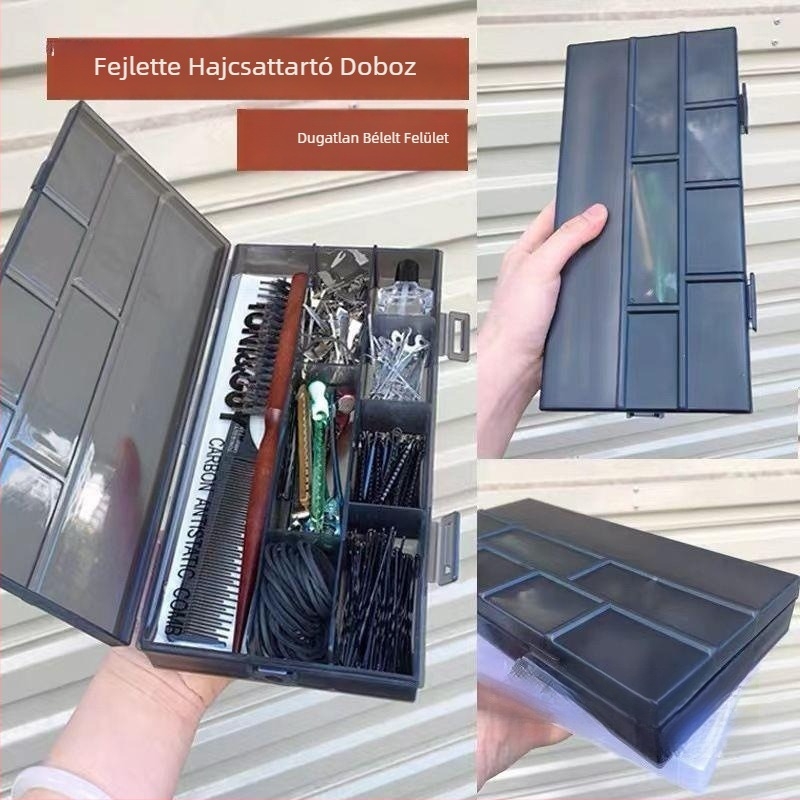 Sminktároló doboz, selyemvirág anyagból, Modell 985, 2 L kapacitás, kozmetikai rendező logónyomással