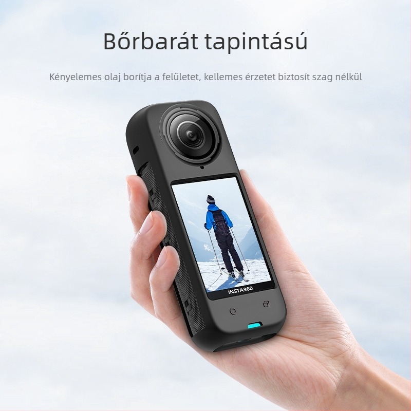 Szilikon védőtok Shadow Stone Insta360 X4-hez – védelem a lencsére és a készülékházra zuhanások és por ellen (OEM feldolgozás)
