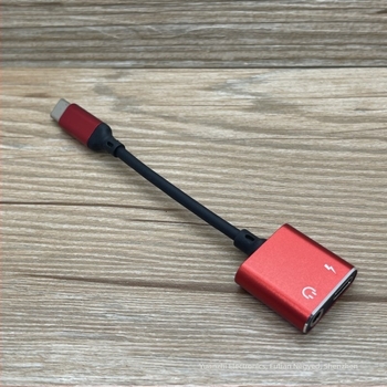 Type-C digitális audio és 3,5 mm-es fülhallgató adapter 2-in-1 kábel, gyors töltés, Type-C telefonokra