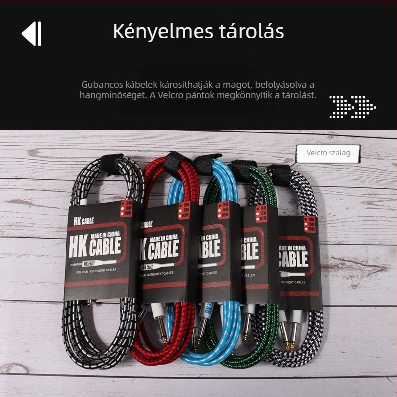 Kabat nylon szövött audio kábel 02 gitárkábel