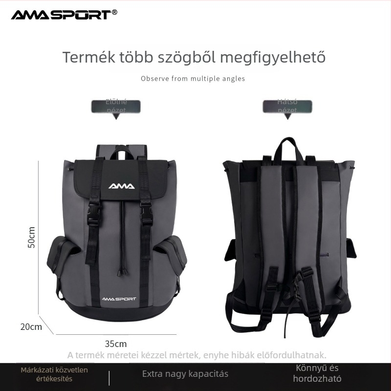 Amasport tenisz- és tollaslabda táska, önálló ütőrekeszekkel, műbőr, nagy kapacitású, multifunkcionális dupla vállon átívelő hátizsák