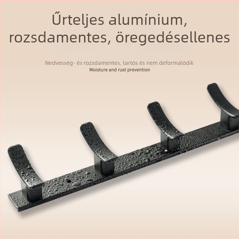 Fali akasztó fürdőszobába és előszobába, modell 955, anyag: space aluminum, felületkezelés: electroplating, stílus: modern minimalizmus