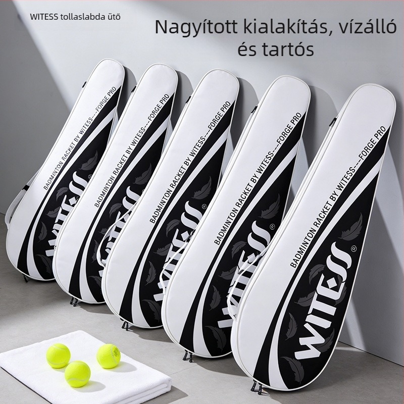 Egyvállas crossbody tenisz/badminton táska, nagy kapacitás — vászon, vízálló anyag, modell YB105, márka WITESS/Shooter, felnőtteknek