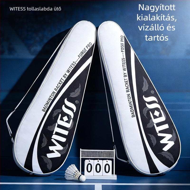 Egyvállas crossbody tenisz/badminton táska, nagy kapacitás — vászon, vízálló anyag, modell YB105, márka WITESS/Shooter, felnőtteknek