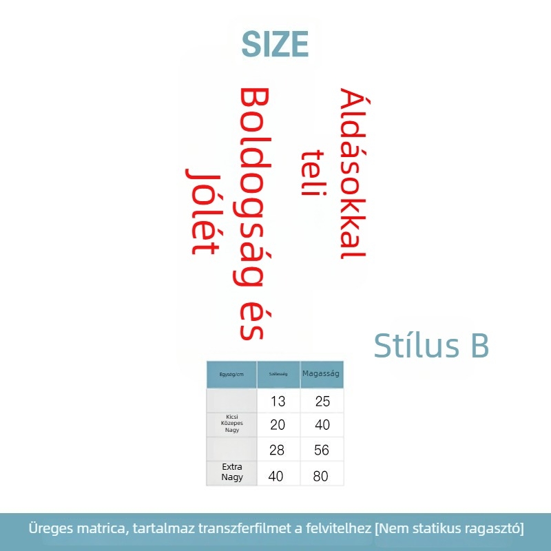 Dekorációs falmatrica – PET anyag, modern minimalista stílus, sík falmatrica, 1 db, nappali, hálószoba, dolgozószoba, balkon