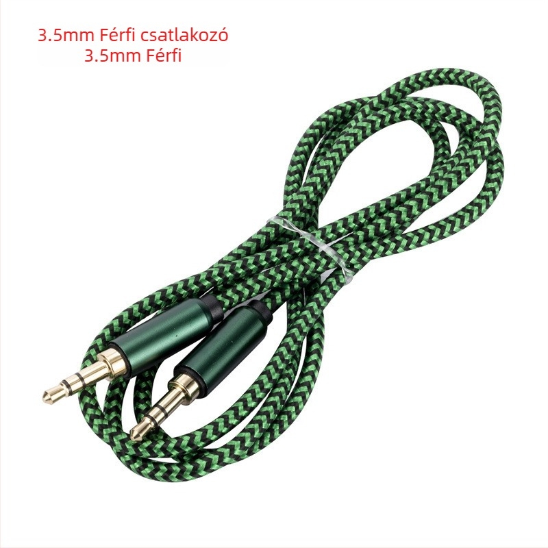 3,5 mm-es audio kábel - aranyozott rézmag, rézvezető, audio vonal digitális eszközökhöz