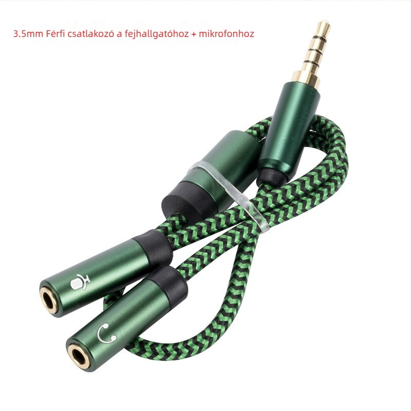 3,5 mm-es audio kábel - aranyozott rézmag, rézvezető, audio vonal digitális eszközökhöz