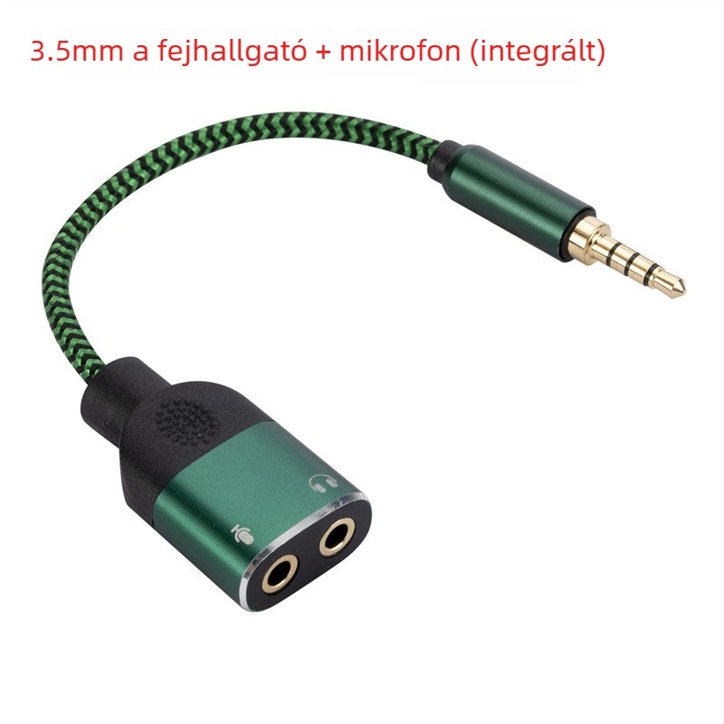 3,5 mm-es audio kábel - aranyozott rézmag, rézvezető, audio vonal digitális eszközökhöz