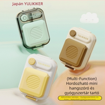 YULIKIKER M5680 tablettatartó – ABS műanyag, 7 rekesz, porálló, osztókkal, fedél