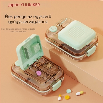 YULIKIKER M5680 tablettatartó – ABS műanyag, 7 rekesz, porálló, osztókkal, fedél