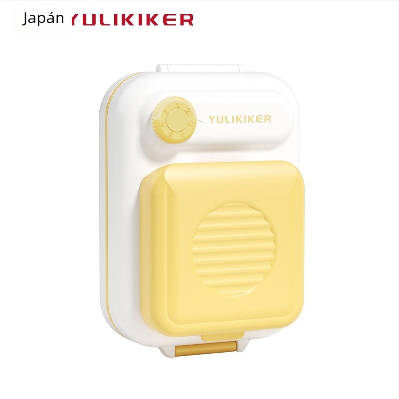 YULIKIKER M5680 tablettatartó – ABS műanyag, 7 rekesz, porálló, osztókkal, fedél