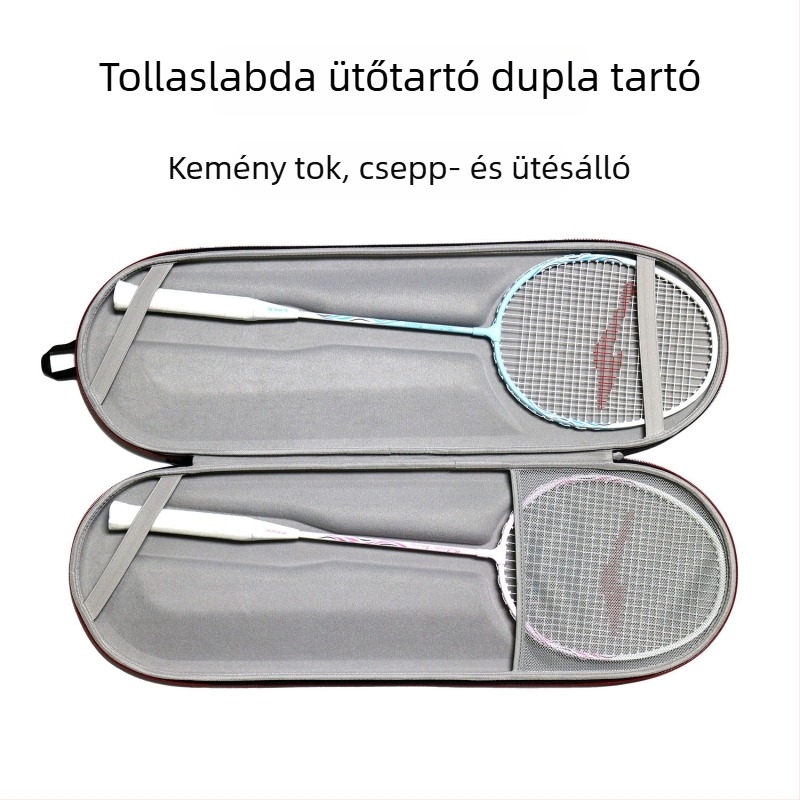 Badminton ütő tároló doboz – hordozható vízálló EVA keményhéj, nyomás elleni védelem