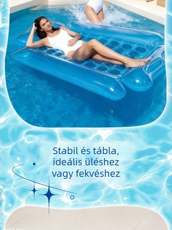 Kétszemélyes felfújható medencehinta – környezetbarát PVC, Termékkód 20250630, Kategória: Egyéb