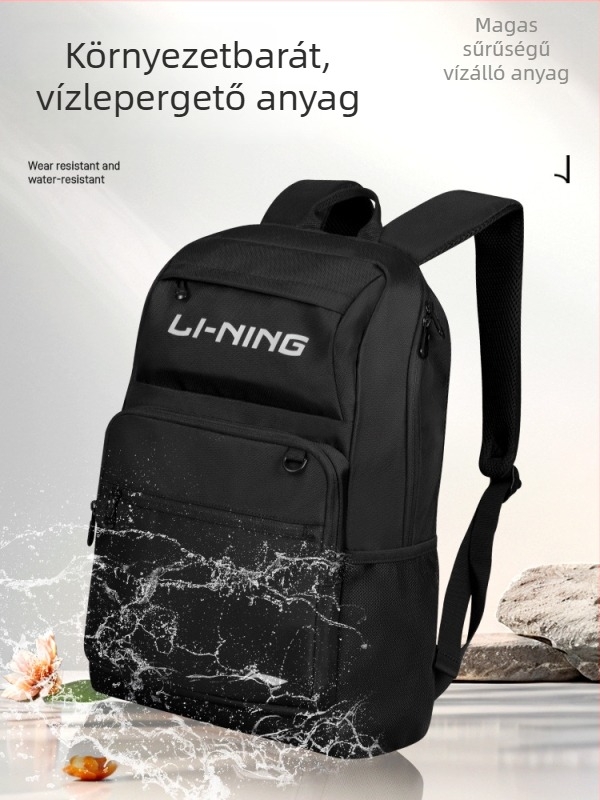 Li Ning poliészter hátizsák, modell Abs v203-1, futáshoz és ütősportokhoz (asztalitenisz, tollaslabda)