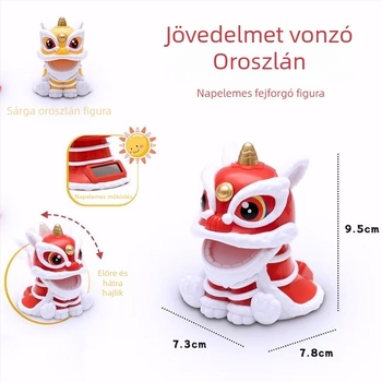 Autóhoz és asztalhoz illő oroszlán bobblehead, műanyag, kínai hagyományos stílus, dekoráció, személyre szabás nélkül