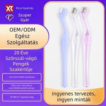 Szemöldöknyíró kés, rozsdamentes acél penge, XR márka, biztonságos kialakítás, licencelhető magáncímke