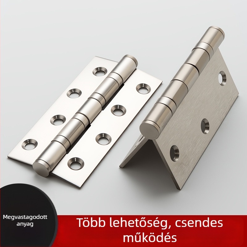Rozsdamentes acél pánt, Tianze modell, anyag: 201 rozsdamentes acél, felület: csiszolt és polírozott, lapos nyílású típus