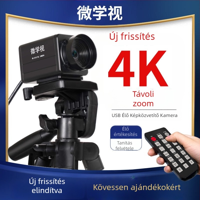 HD webkamera automata fókusz, USB 2.0, 8MP szenzor, 30FPS, beépített mikrofon