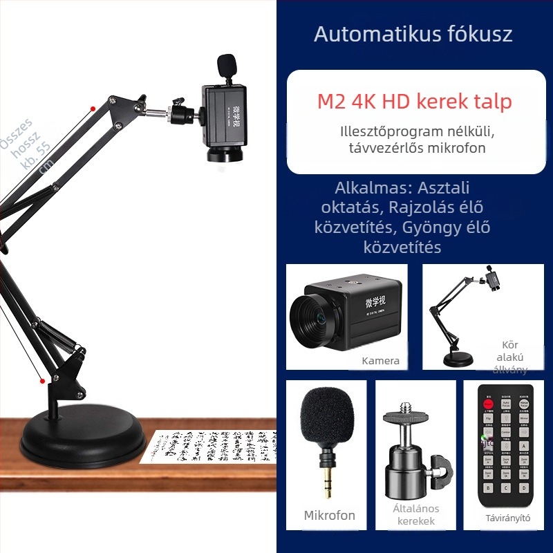 HD webkamera automata fókusz, USB 2.0, 8MP szenzor, 30FPS, beépített mikrofon