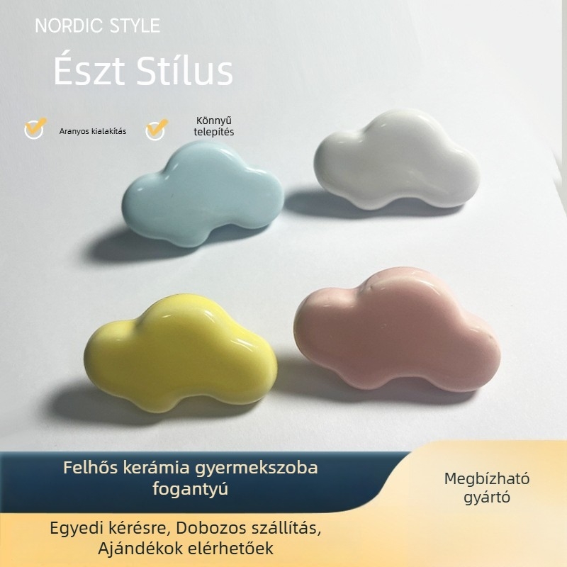 Szekrényfogantyú, kerámia, gyerekszoba, modern minimalista stílus