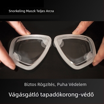 Teljes arcú búvármaszk dioptriás lencsékkel és szívócső rendszerrel