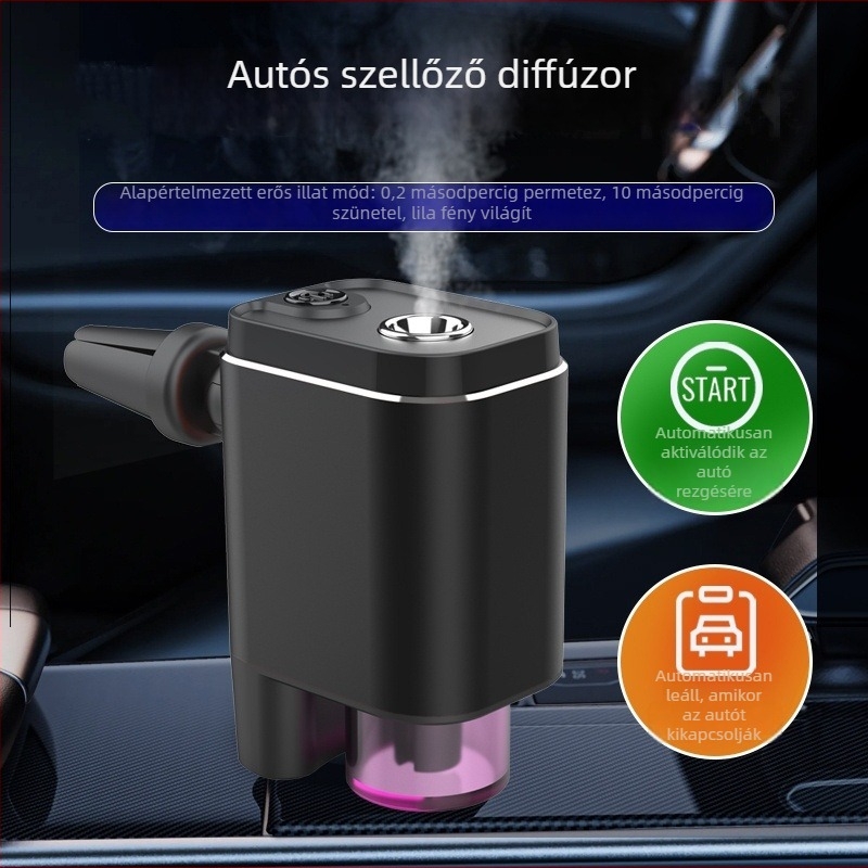 Autó légkimenet illatosító — automata permetezés, férfiaknak, prémium autó dekoráció