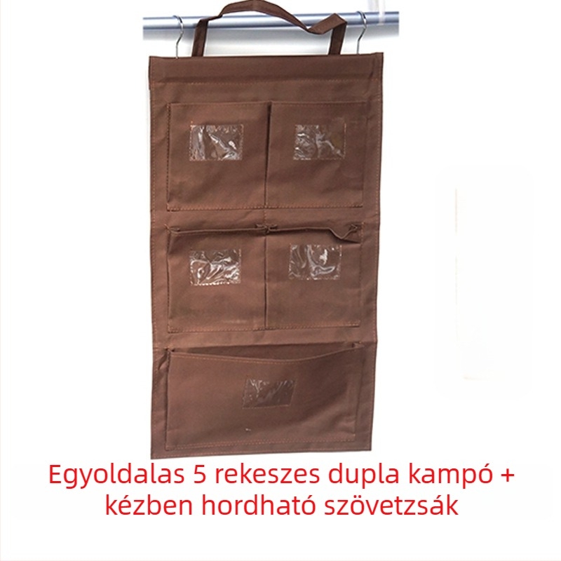 Kétszínű forgó akasztóval ellátott rongyszatyor-tároló táska, több színben