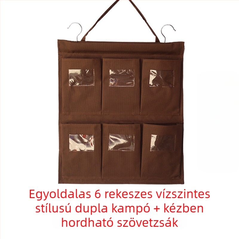Kétszínű forgó akasztóval ellátott rongyszatyor-tároló táska, több színben