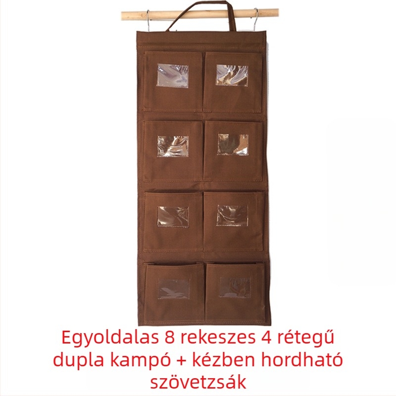 Kétszínű forgó akasztóval ellátott rongyszatyor-tároló táska, több színben