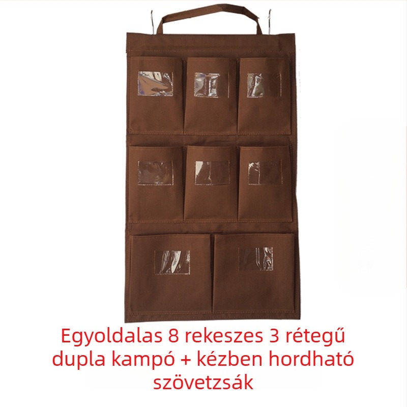 Kétszínű forgó akasztóval ellátott rongyszatyor-tároló táska, több színben