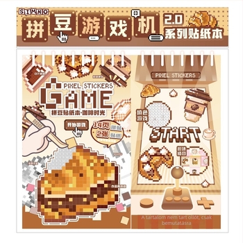 Pixel Mózaik matrica készlet - Xinmo, Papír, Cuki stílus, Kézműves: matricák, nyomtatás, teljesen kézzel készített, Modell Xinmo--Bean Mosaic Game Machine 2.0, Uniszex