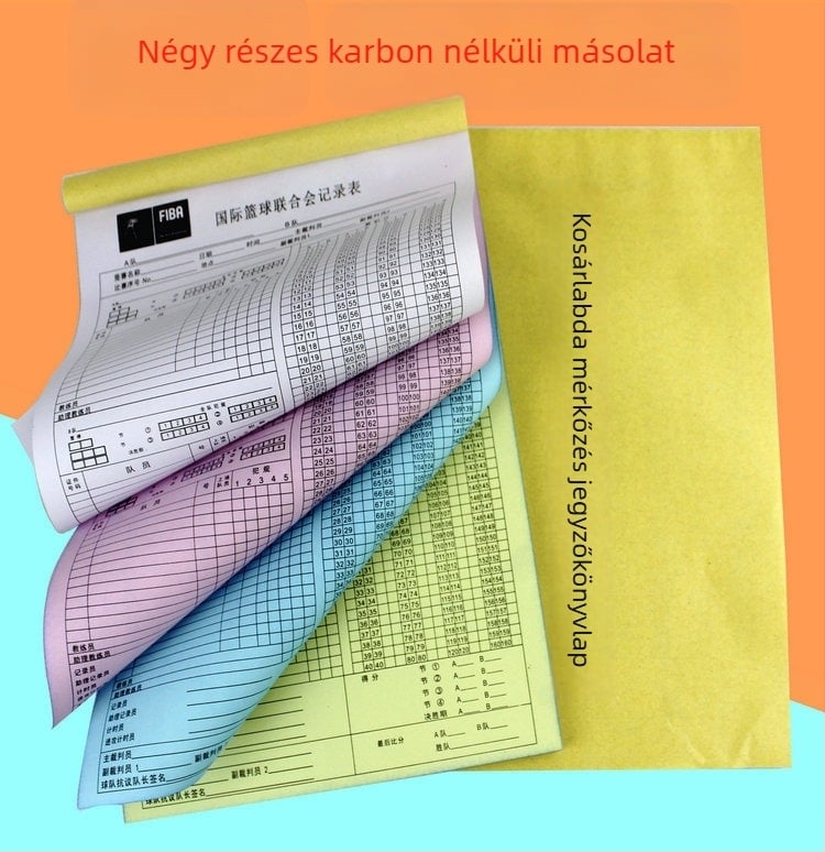 Hongqi kosárlabda pontozókönyv — papír; kosárlabdára alkalmas; csomagolás 50; kategória: Pontozó/ Taktikai tábla