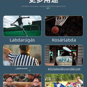 Professzionális bírói síp kültéri edzésekhez — magas tónusú hang, mentés/túlélés célú használat, kosárlabdára és testnevelésre alkalmas