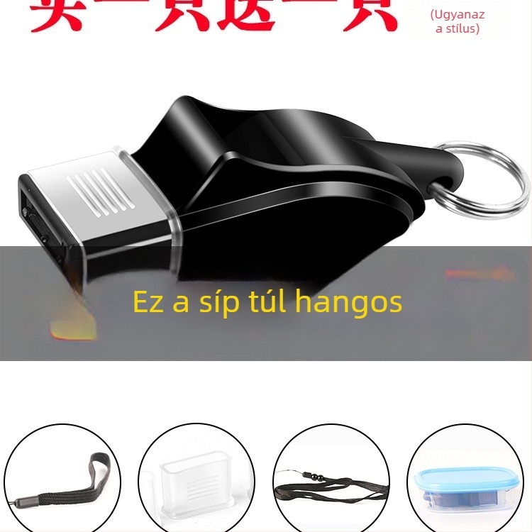 Professzionális bírói síp kültéri edzésekhez — magas tónusú hang, mentés/túlélés célú használat, kosárlabdára és testnevelésre alkalmas